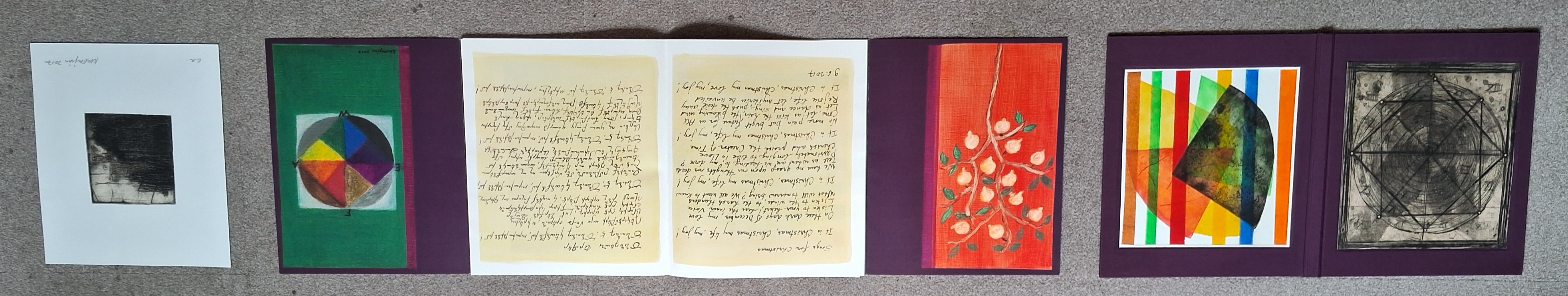 Presentation possibility of the Artists Book Ode To Life Կենաց. . With the etching. Krikor Momdjian